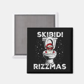 Aimant Skibidi Rizzmas Funny Toilet Santa White Elephant  (Recto/Verso)