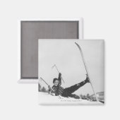 Aimant Skier féminin 2 (Recto/Verso)