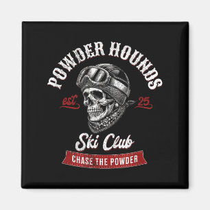 Aimant skieurs de ski freestyle powder hounds hiver