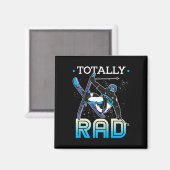 Aimant Skiing Outfit Nordic Skier Ski Totally Rad (Recto/Verso)