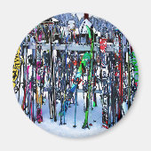 Aimant Skis and Poles (Devant)