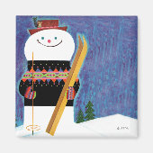 Aimant Skis pour Snowman (Devant)