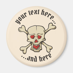 Aimant Skull with Hearts