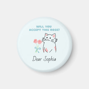 Aimant Sky Blue Adorable Chat&Magnet Rose