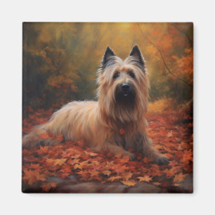 Aimant Skye Terrier à l'automne Feuilles automne Inspire