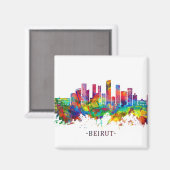 Aimant Skyline Beyrouth Liban (Recto/Verso)