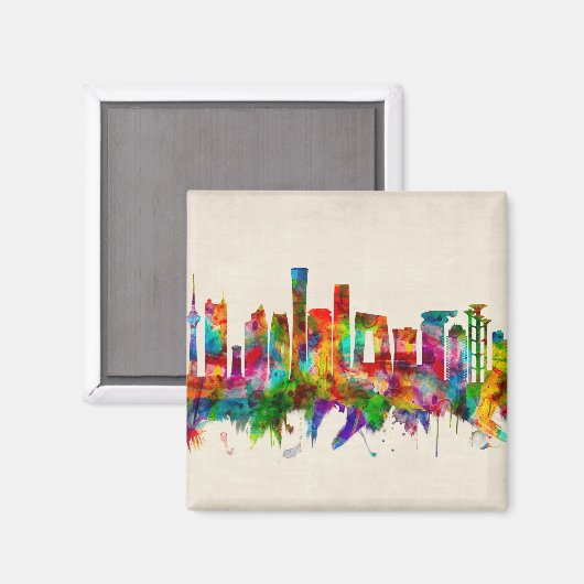 Aimant Skyline chinois de Pékin (Recto/Verso)