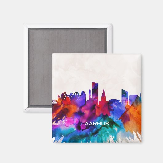 Aimant Skyline d'Aarhus (Recto/Verso)