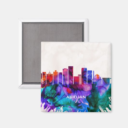 Aimant Skyline d'Abidjan (Recto/Verso)