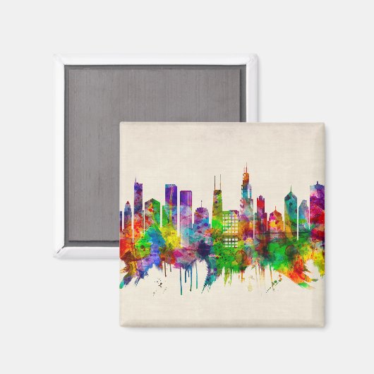 Aimant Skyline de Chicago (Recto/Verso)