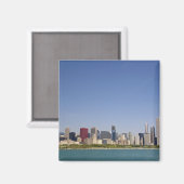 Aimant Skyline de Chicago, Illinois, USA. (Recto/Verso)
