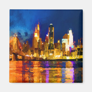 Aimant Skyline de Cincinnati en Ohio la nuit