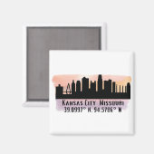 Aimant Skyline de la ville de Kansas (Recto/Verso)