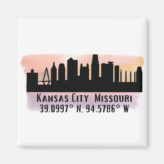 Aimant Skyline de la ville de Kansas (Devant)