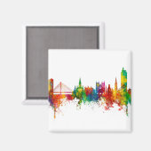 Aimant Skyline de Nantes France (Recto/Verso)