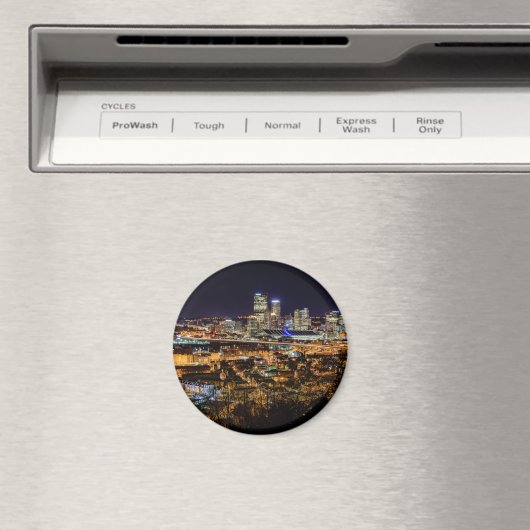 Aimant Skyline de Pittsburgh la nuit (In Situ (Lave-vaisselle))