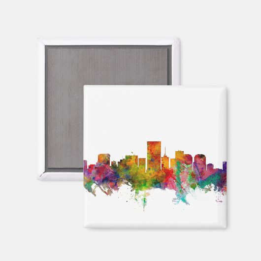 Aimant Skyline de Richmond (Recto/Verso)