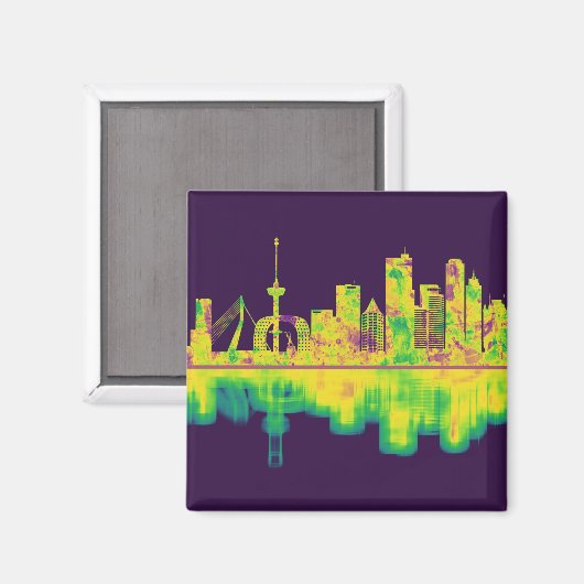 Aimant Skyline de Rotterdam (Recto/Verso)