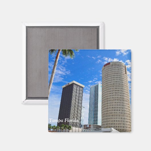 Aimant Skyline de Tampa Florida (Recto/Verso)