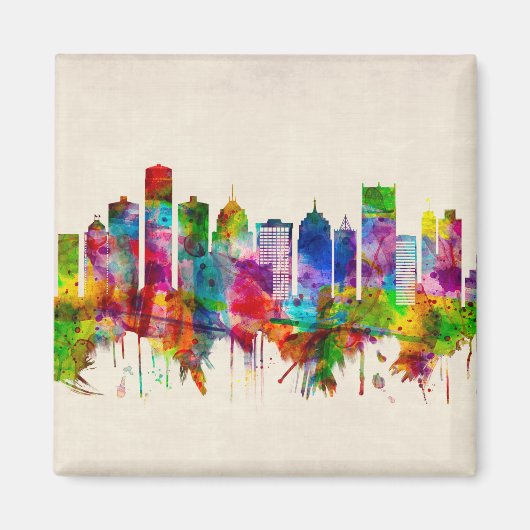 Aimant Skyline Detroit Michigan (Devant)