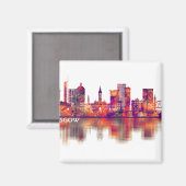 Aimant Skyline écossaise de Glasgow (Recto/Verso)