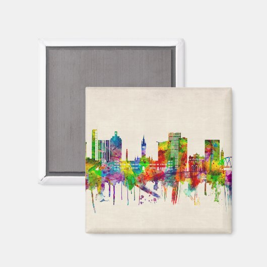 Aimant Skyline écossaise de Glasgow (Recto/Verso)