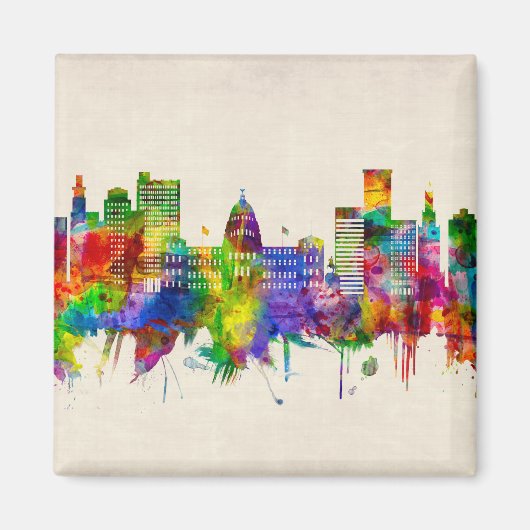 Aimant Skyline Jackson Mississippi (Devant)