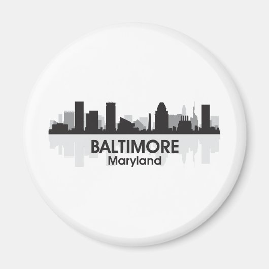 Aimant Skyline Maryland Baltimore (Devant)