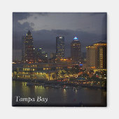Aimant Skyline nocturne de Tampa Bay (Devant)