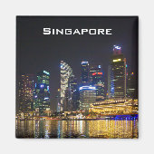 Aimant Skyline Singapour pittoresque (Devant)