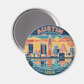 Aimant Skyline Texas (Recto/Verso)
