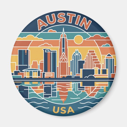 Aimant Skyline Texas (Devant)