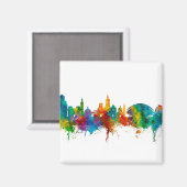 Aimant Skyline Valencia Espagne (Recto/Verso)