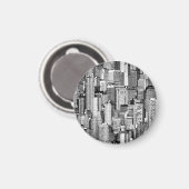 Aimant Skyscraper City Texture Isométrique sans fil (Recto/Verso)