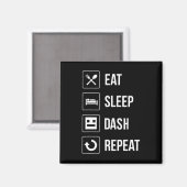 Aimant Sleep Dash Répéter le jeu vidéo Géométrie Gamer vi (Recto/Verso)