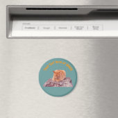 Aimant Sleeping Orange Tabby Cat Personalized (In Situ (Lave-vaisselle))