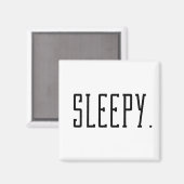 Aimant Sleepy. Typographie (Recto/Verso)