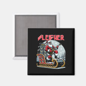 Aimant Sleigher Hail Père Noël Lourd Metal Christmas Rock (Recto/Verso)