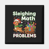 Aimant Sleighing Math Problems Christmas Funny Math Teach (Devant)