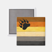 Aimant SlipperyJoe's Bear Pride drapeau de la texture du (Recto/Verso)