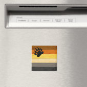 Aimant SlipperyJoe's Bear Pride drapeau de la texture du (In Situ (Lave-vaisselle))