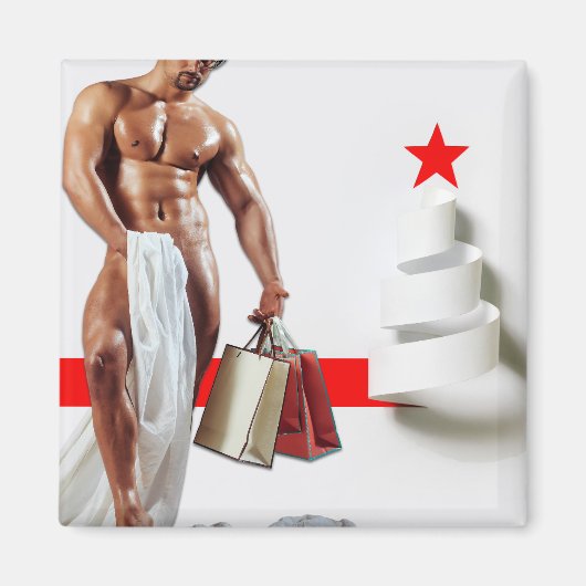 Aimant SlipperyJoe's Christmas shopping livre blanc spira (Devant)