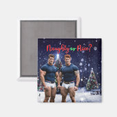 Aimant SlipperyJoe's décoré enneigé de Noël tre (Recto/Verso)