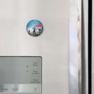 Aimant SlipperyJoe's heureux Halloween yeux brillants zom