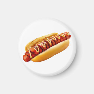 Aimant SlipperyJoe's hot dog ambiance estivale BBQ niché