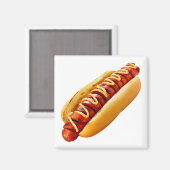 Aimant SlipperyJoe's hot dog niché doucement pain jaune v (Recto/Verso)