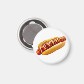 Aimant SlipperyJoe's hot dog niché doucement pain jaune v (Recto/Verso)