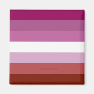 Aimant SlipperyJoe's Lesbian Pride drapeau feminine Lipst