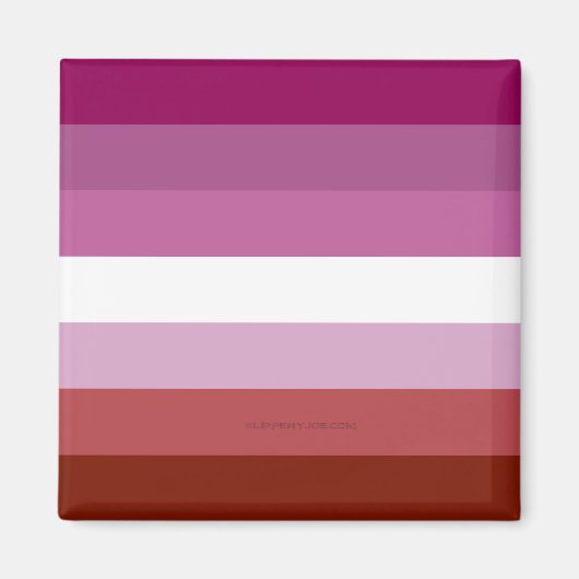 Aimant SlipperyJoe's lesbian pride flag feminine communit (Devant)