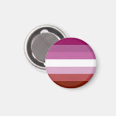 Aimant SlipperyJoe's lesbian pride flag feminine communit (Recto/Verso)